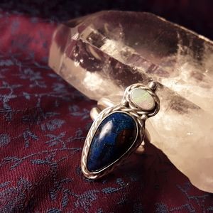 Shattuckite x Opal Ring